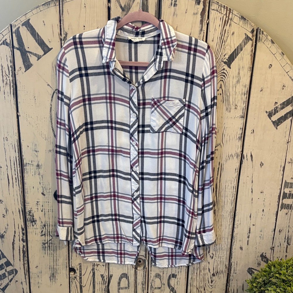 Beachlunchlounge Black and White Plaid Shirt